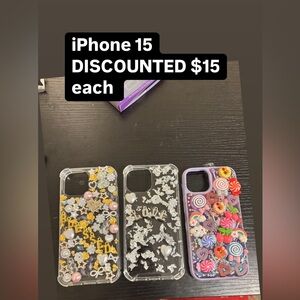 iPhone 15 handmade bling/junkk phone case